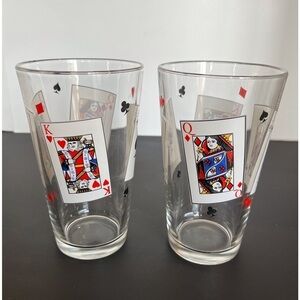 Vintage Card Party Glasses